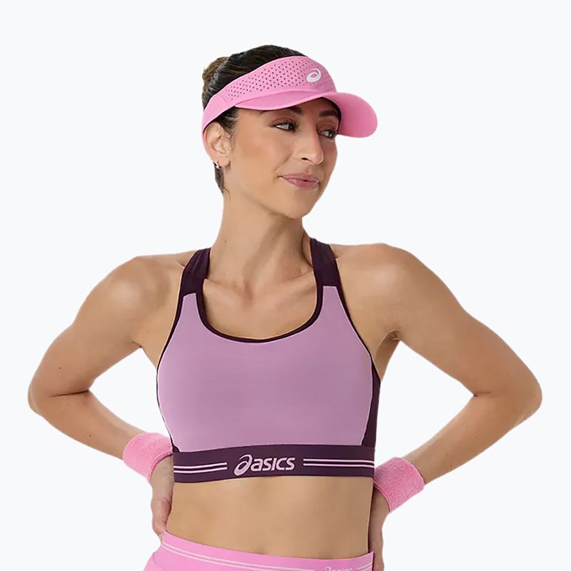 Biustonosz treningowy ASICS Game Compression Bra Dark Aubergine/Bubblegum