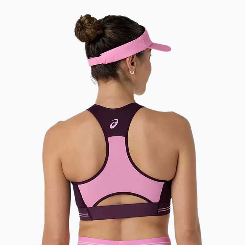 Biustonosz treningowy ASICS Game Compression Bra Dark Aubergine/Bubblegum 2