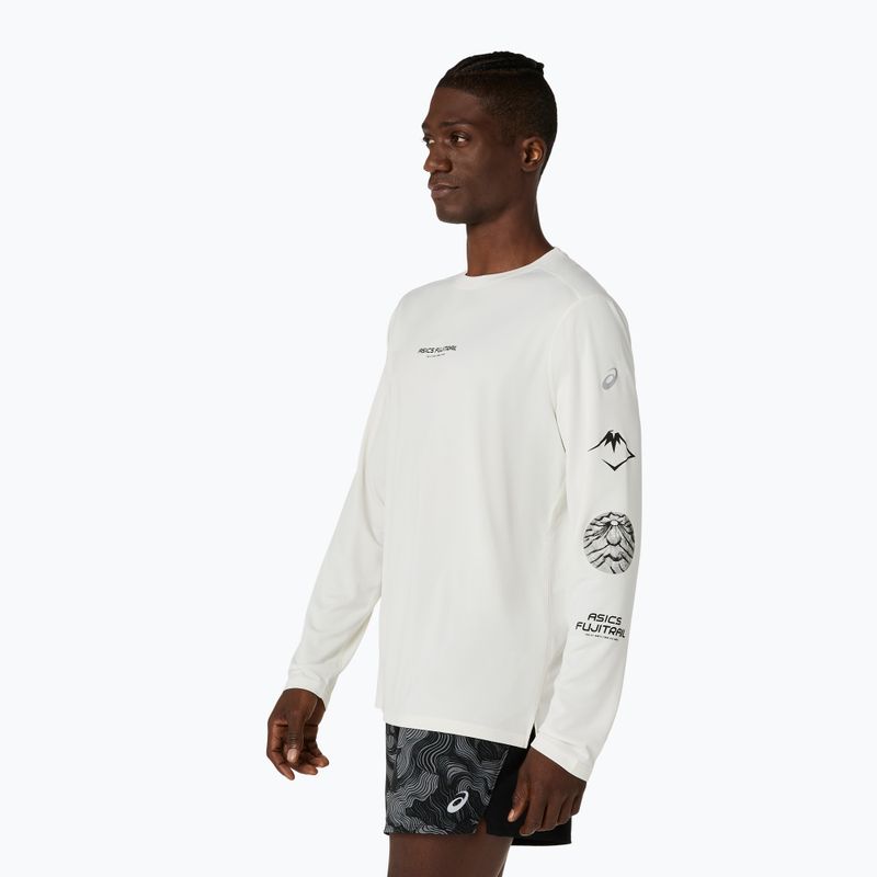 Longsleeve do biegania męski Asics Fujitrail Logo Ls Top Cream 4