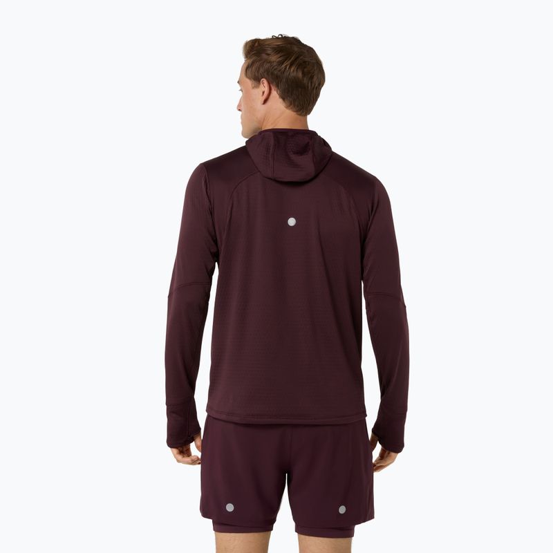 Bluza do biegania męska ASICS Road Winter Ls Hoodie dark currant 3