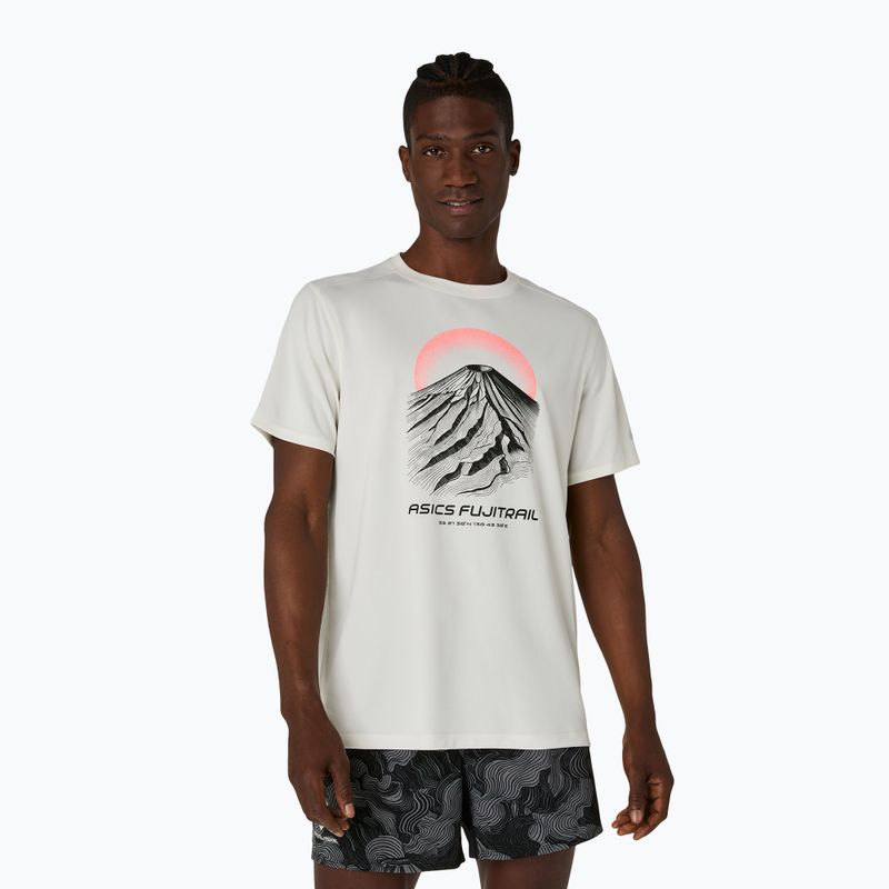 Koszulka do biegania męska Asics Fujitrail Logo Ss Top Cream