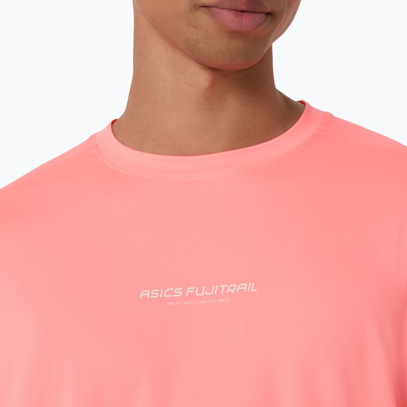 Longsleeve do biegania męski Asics Fujitrail Logo Ls Top Sun Coral 5