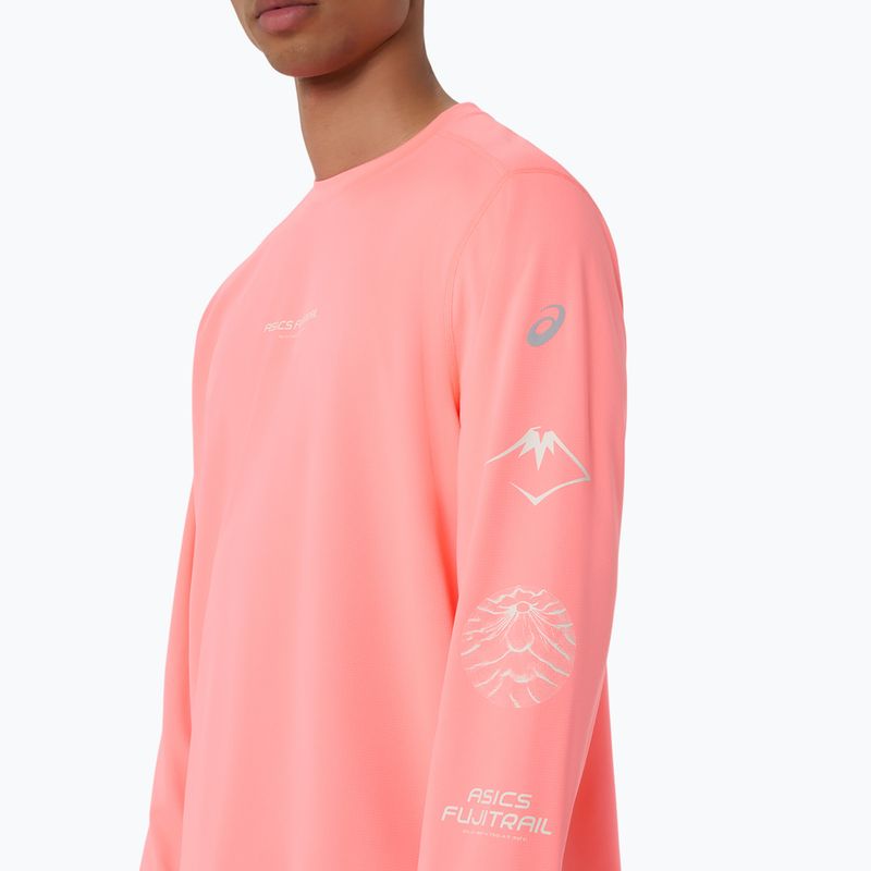 Longsleeve do biegania męski Asics Fujitrail Logo Ls Top Sun Coral 6