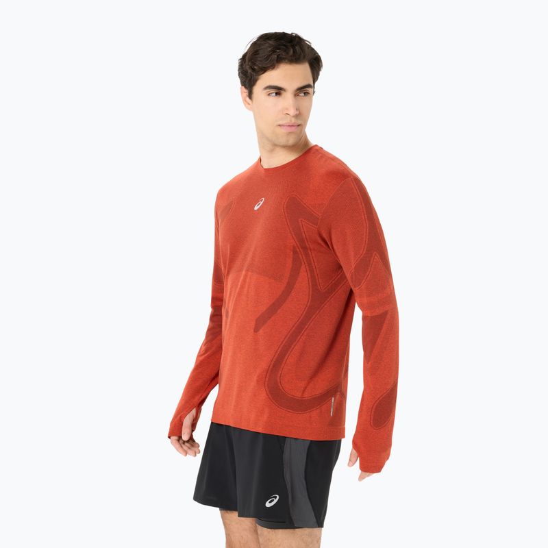 Longsleeve do biegania męski ASICS Road Seamless singed red 3
