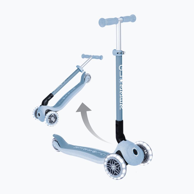 Hulajnoga trójkołowa dziecięca Globber Junior Primo Foldable Lights Eco blueberry 7