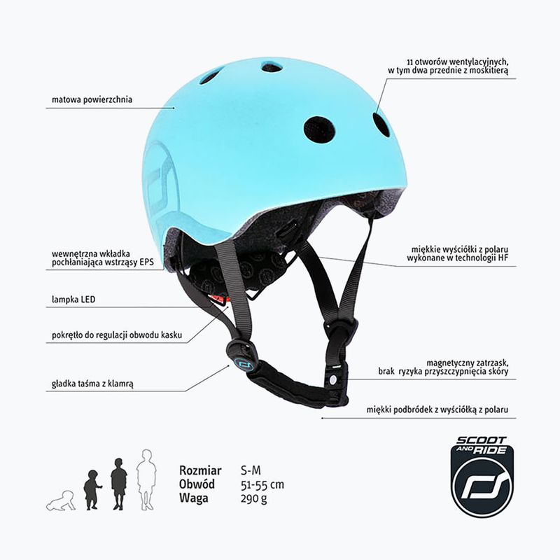 Kask dziecięcy Scoot & Ride S-M blueberry 3