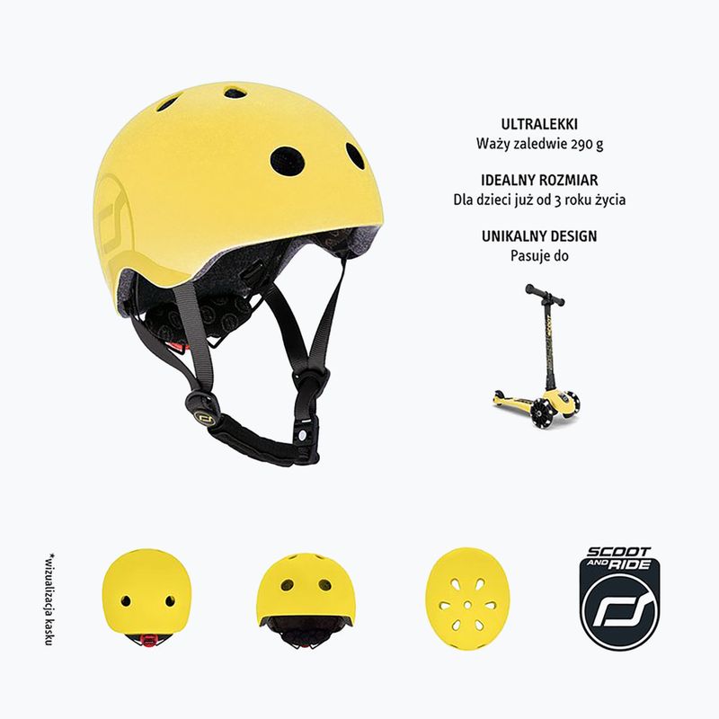 Kask dziecięcy Scoot & Ride S-M lemon 4