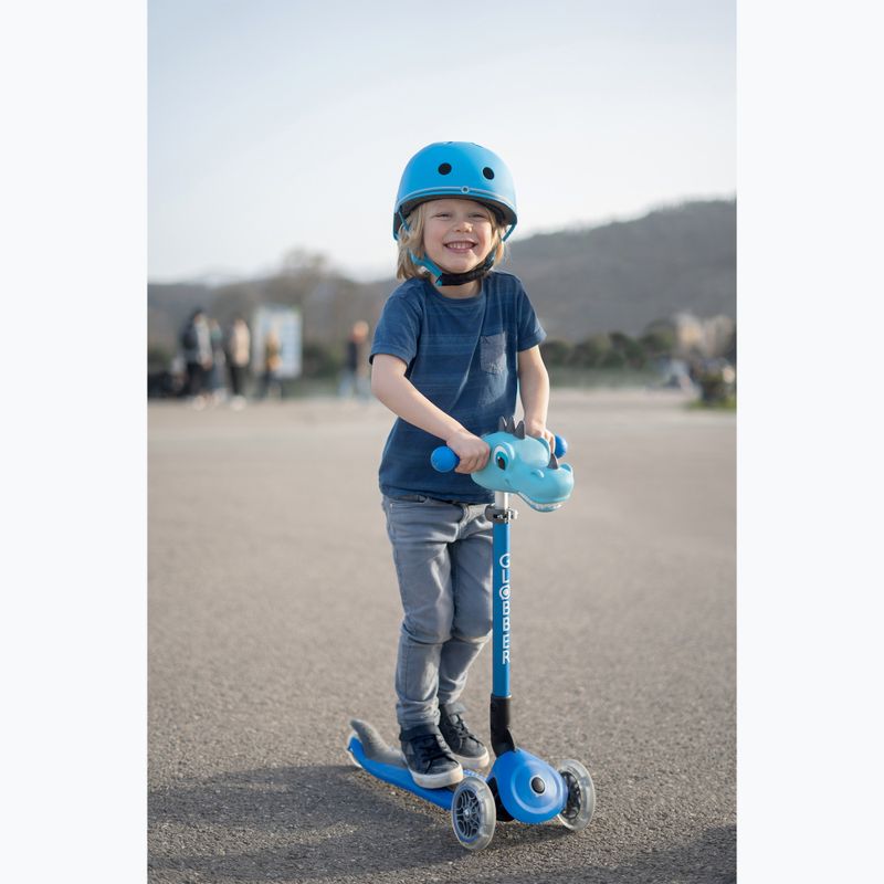 Kask dziecięcy Globber Elite Lights navy blue racing 10