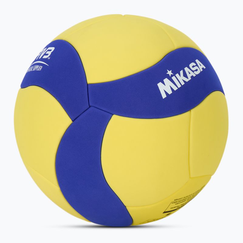 Piłka do siatkówki Mikasa VS123W yellow/blue rozmiar 5 2
