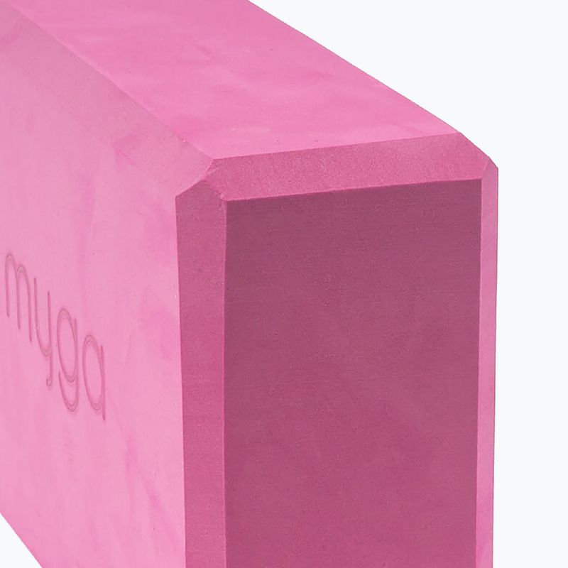 Kostka do jogi Myga Foam Block różowy 3