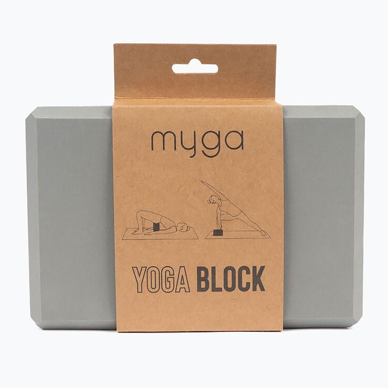 Kostka do jogi Myga Foam Block do jogi grey 2