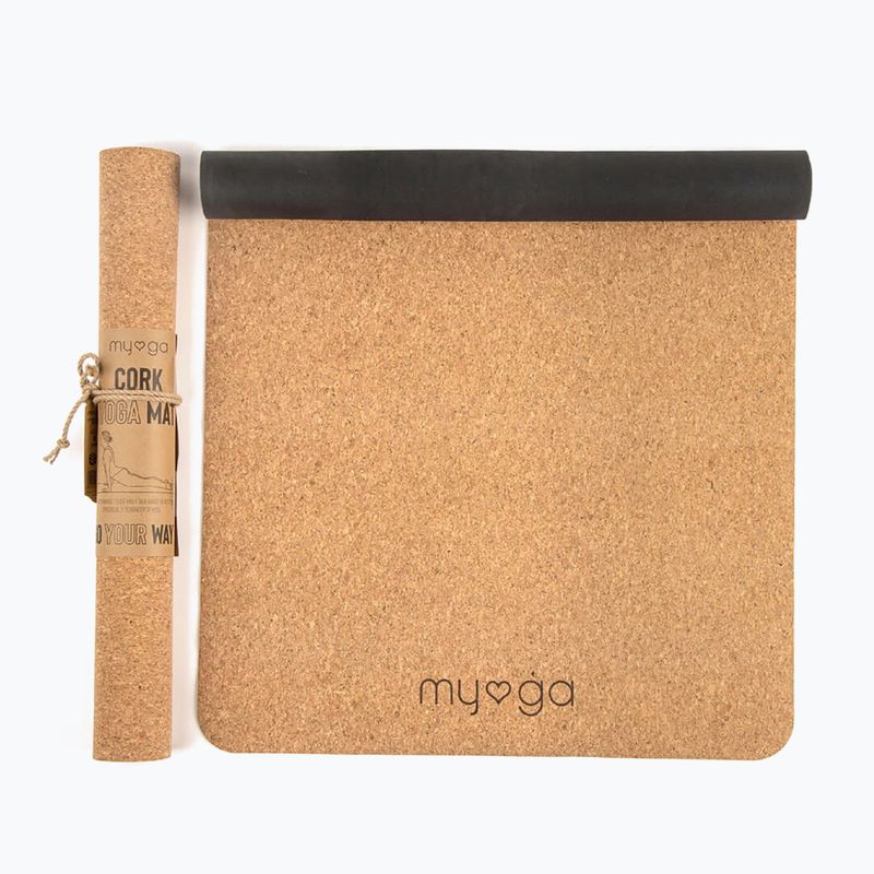 Mata do jogi Myga Cork/Rubber 2 mm brązowy