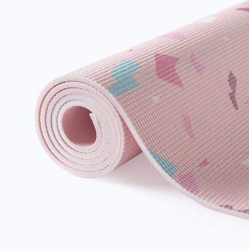 Zestaw do jogi Myga Terrazzo Yoga Set mata + klocek + pasek fioletowy 14