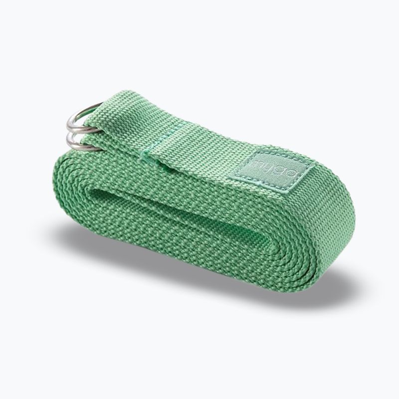 Zestaw do jogi Myga Sage Palm Yoga Set mata + klocek + pasek zielony 18
