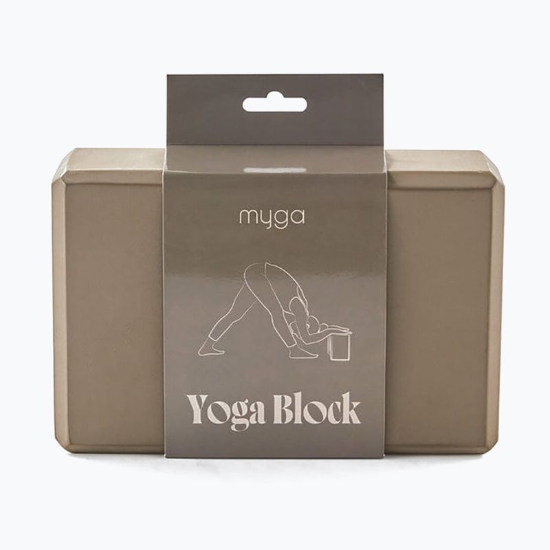 Kostka do jogi Myga Foam Block brązowy 3