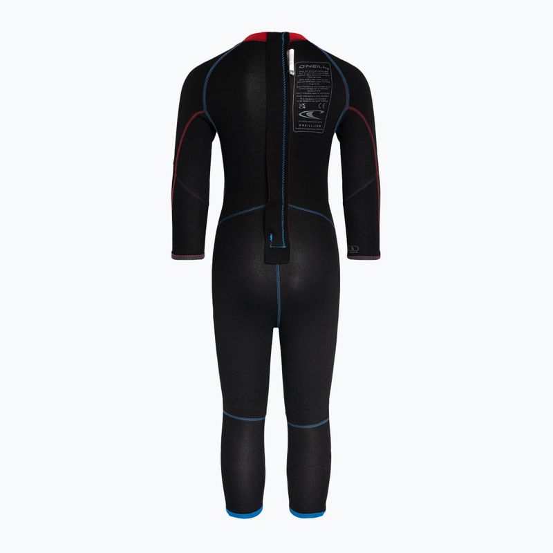 Pianka do pływania dziecięca O'Neill Toddler Reactor-2 2 mm Back Zip Full ocean/graphite/red 7