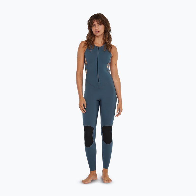 Pianka do pływania damska O'Neill Bahia 1,5 mm Front Zip Sleeveless Full copen blue/painted tropics