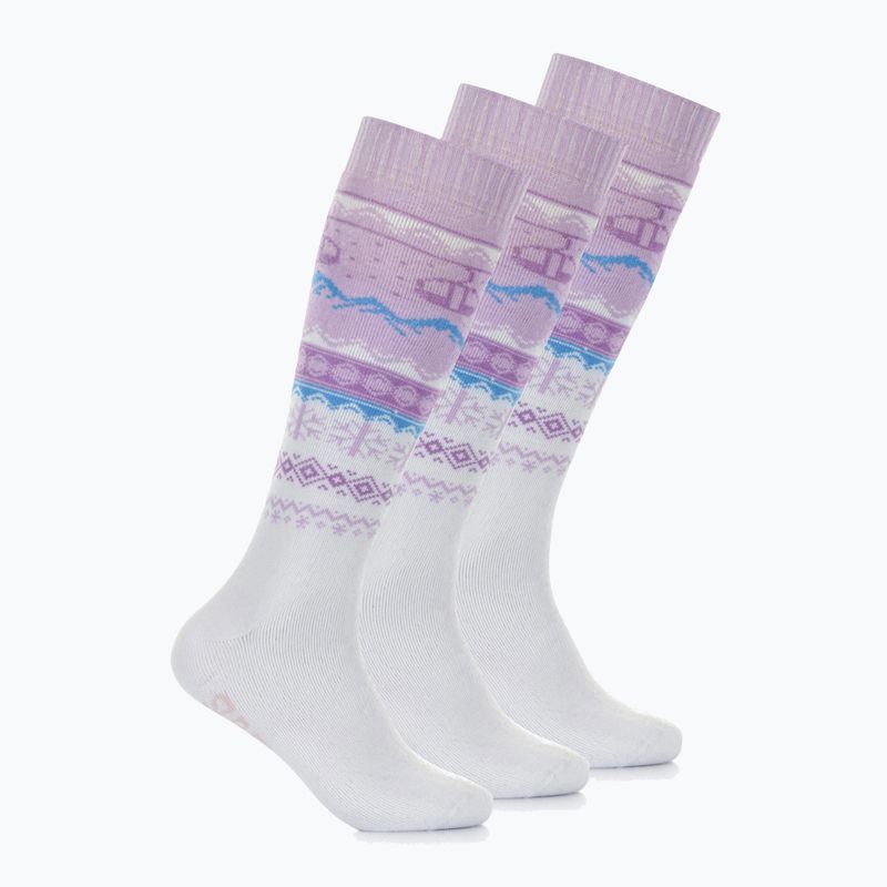 Skarpety narciarskie Surfanic Pro Tech Fairisle 3 pak ice lilac 2