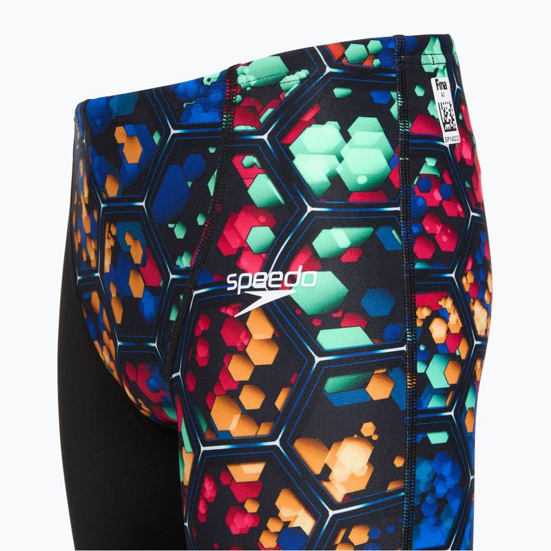 Jammery pływackie dziecięce Speedo Endurance+ High Waist Jammer black/blue 3