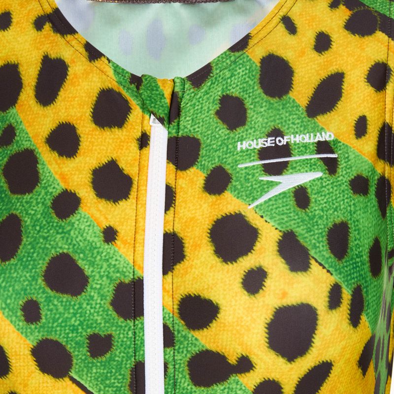Strój pływacki jednoczęściowy damski Speedo Placement Digital Highneck green/yellow 3
