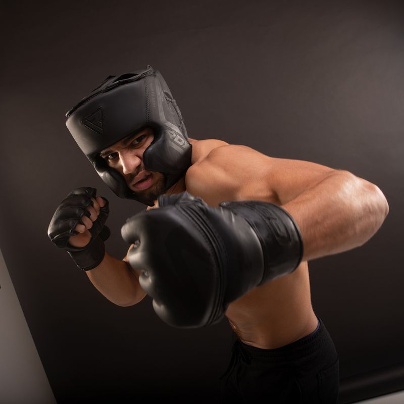 Rękawice grapplingowe RDX Grappling Glove F15 matte black 16