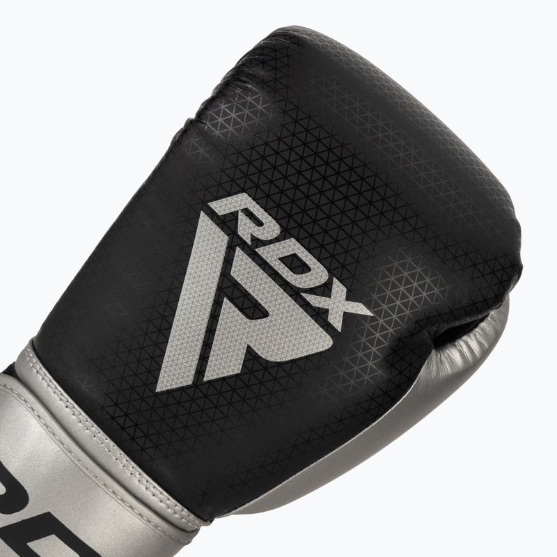 Rękawice bokserskie RDX L2 Mark Pro Sparring Boxing Hook & Loop silver 5