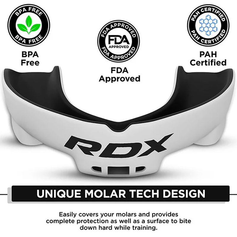 Ochraniacz szczęki RDX Mouth Guard white/black 4
