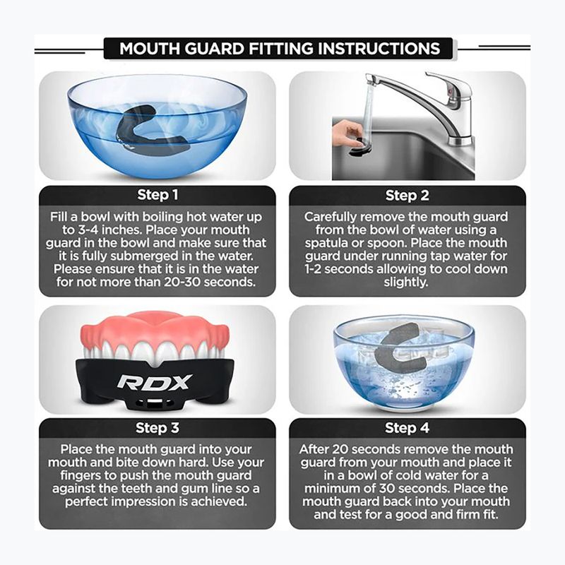 Ochraniacz szczęki RDX Mouth Guard white/black 6