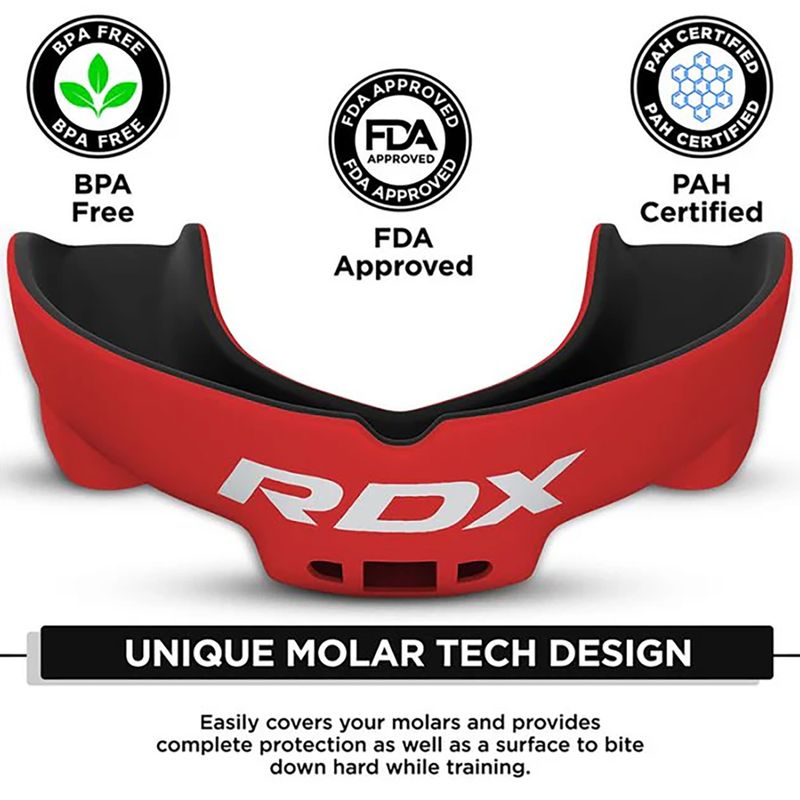 Ochraniacz szczęki RDX Mouth Guard black/red 3