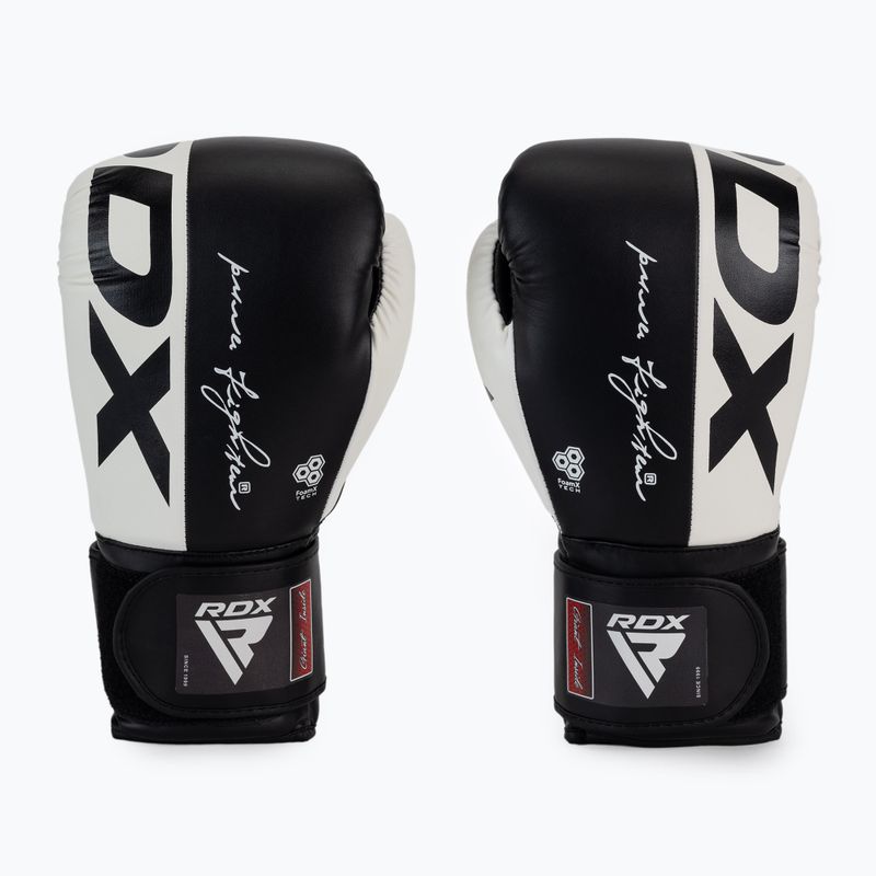 Rękawice bokserskie RDX REX F4 white/black 2