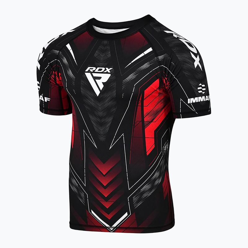 Koszulka treningowa męska RDX IMMAF Approved Half Sleeves Compression red