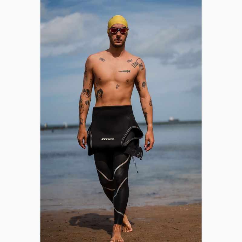 Pianka triathlonowa męska ZONE3 Glide Sleeveless Wetsuit black/grey 10