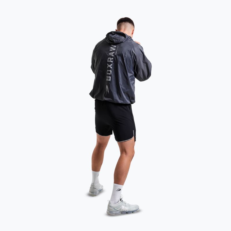 Kurtka przeciwwiatrowa męska BOXRAW Genaro Oversized Windbreaker Hoodie charcoal 2