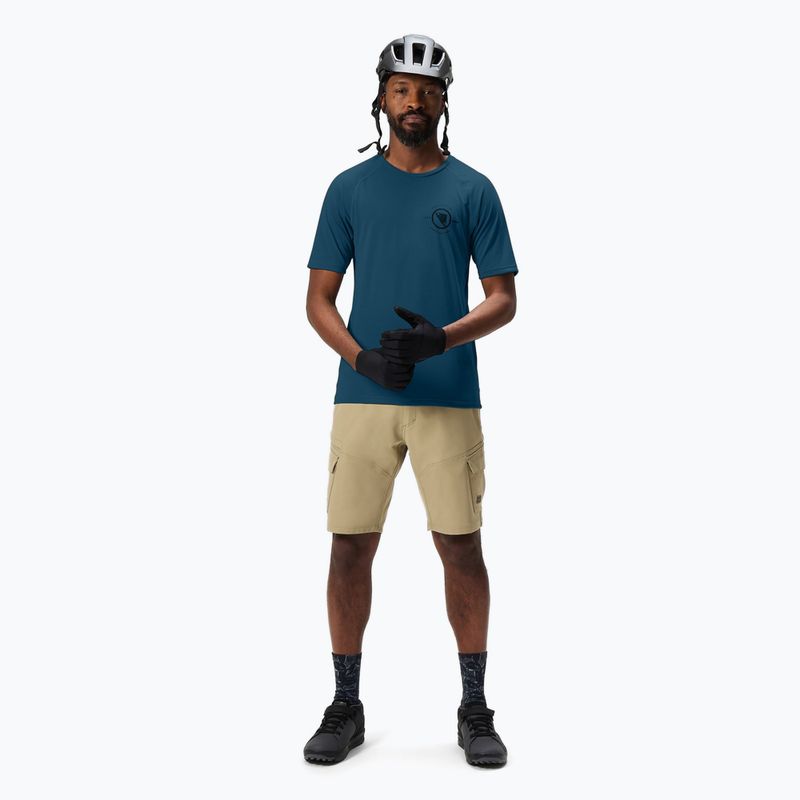 Koszulka rowerowa męska Endura Loop Tech barra blue 2