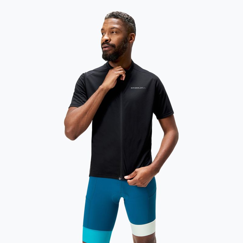Koszulka rowerowa męska Endura Loop Zipped black