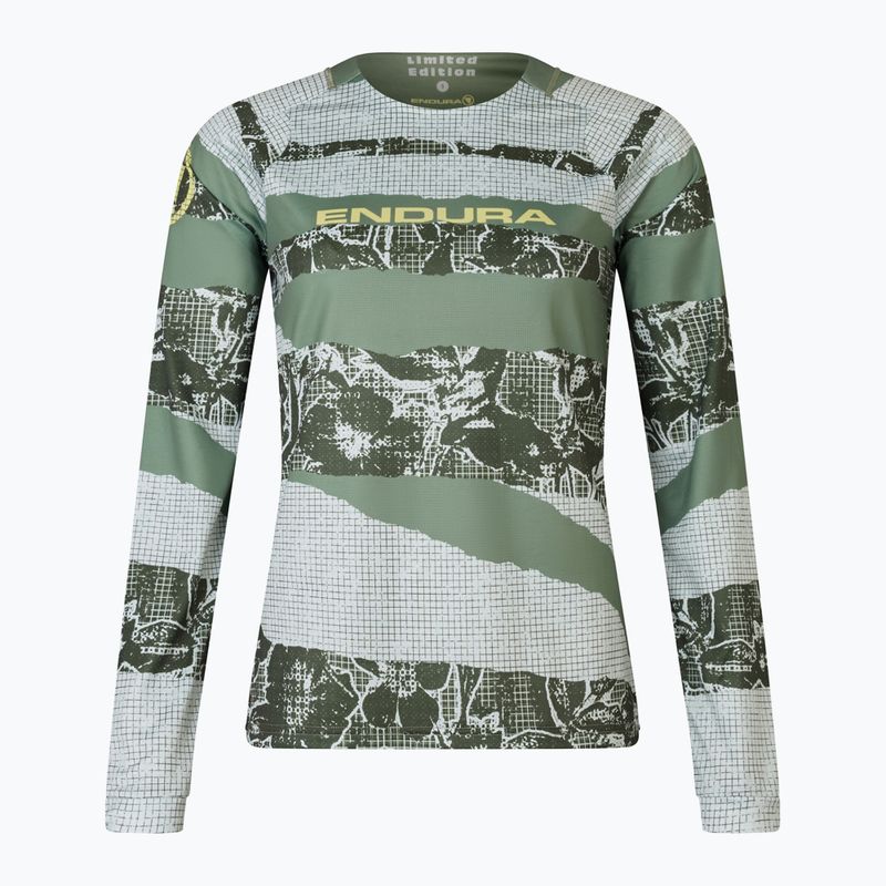Longsleeve rowerowy damski Endura Patchwork Ltd W machair green 6