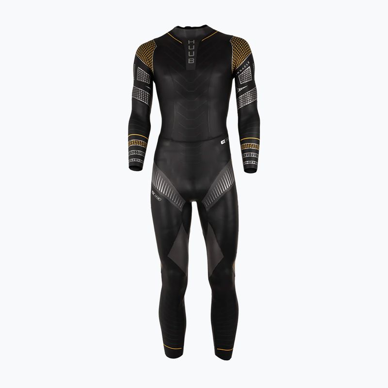 Pianka triathlonowa męska HUUB Pinnacle 5:3 mm silver/yellow