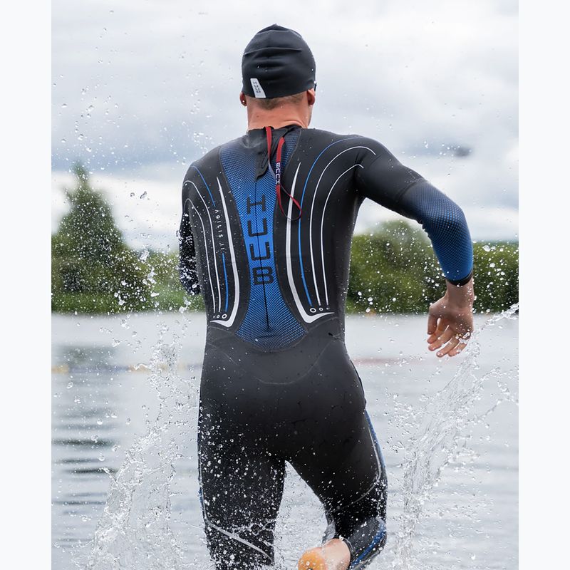 Pianka triathlonowa męska HUUB Agilis II Back Zip 3.5 metalic blue 4