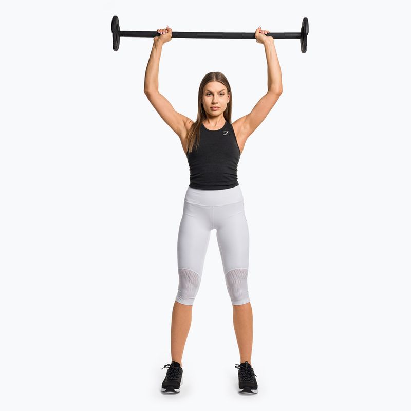Legginsy treningowe damskie Gymshark Pulse Cropped white 2