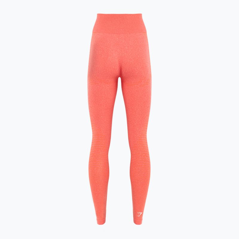 Legginsy treningowe damskie Gymshark Vital Seamless orange/marl 2