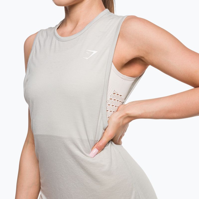 Koszulka treningowa damska Gymshark Training Drop Arm Tank light grey 4