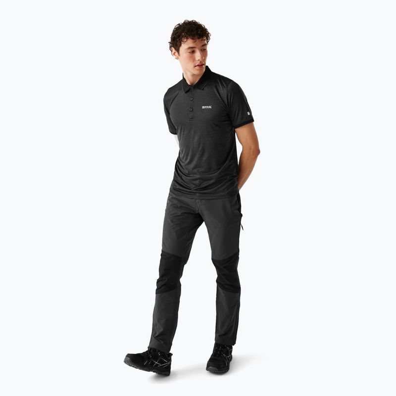 Koszulka trekkingowa męska REGATTA Polo Remex II black 2