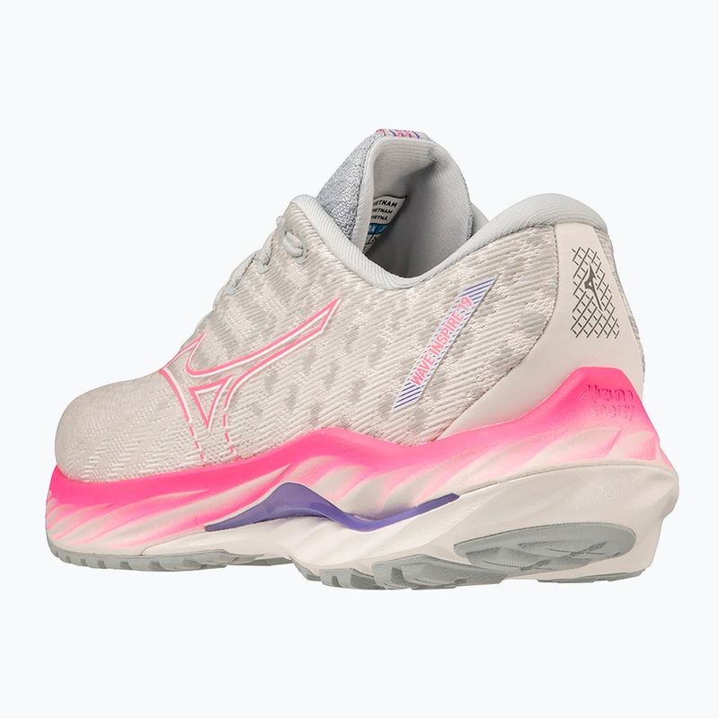 Buty do biegania damskie Mizuno Wave Inspire 19 snow white/ hi vis pink/ purple punch 8