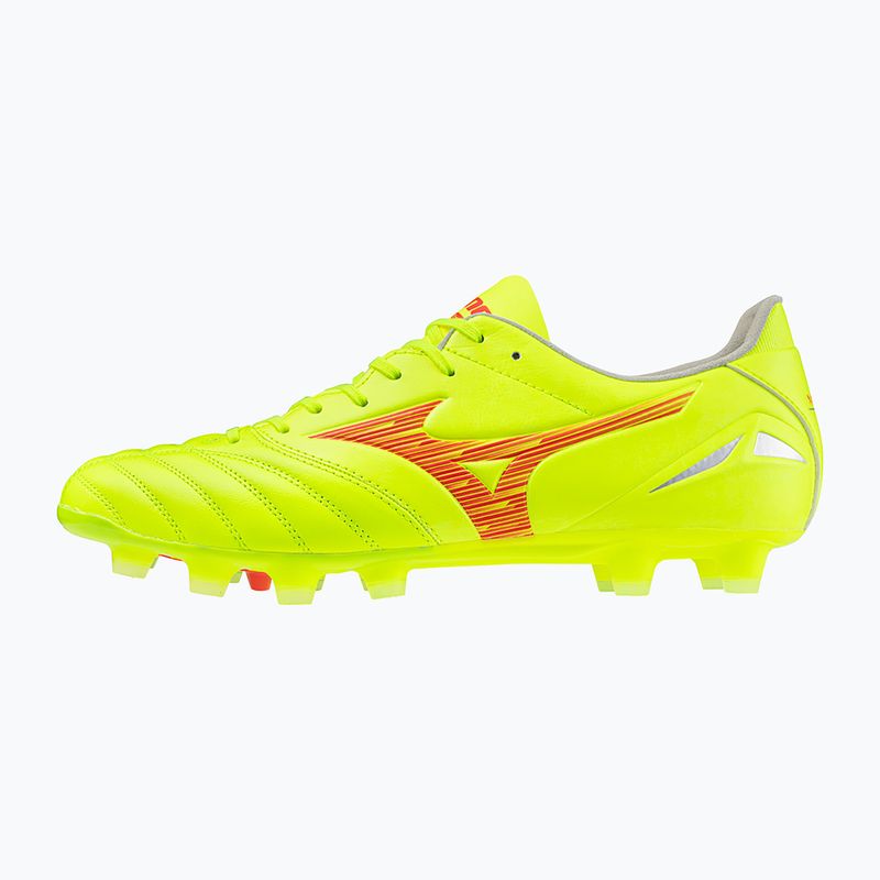 Buty piłkarskie Mizuno Morelia Neo IV Pro MD safety yellow/ fiery coral 2/ galaxy silver 3