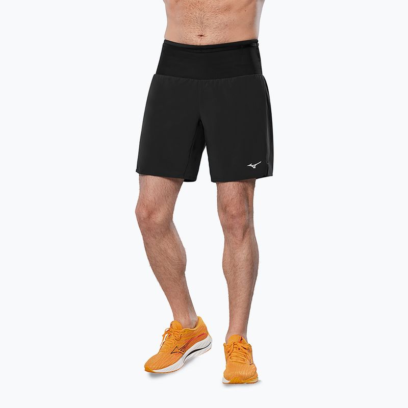 Spodenki do biegania męskie Mizuno Multi Pocket 2in1 7.5 black