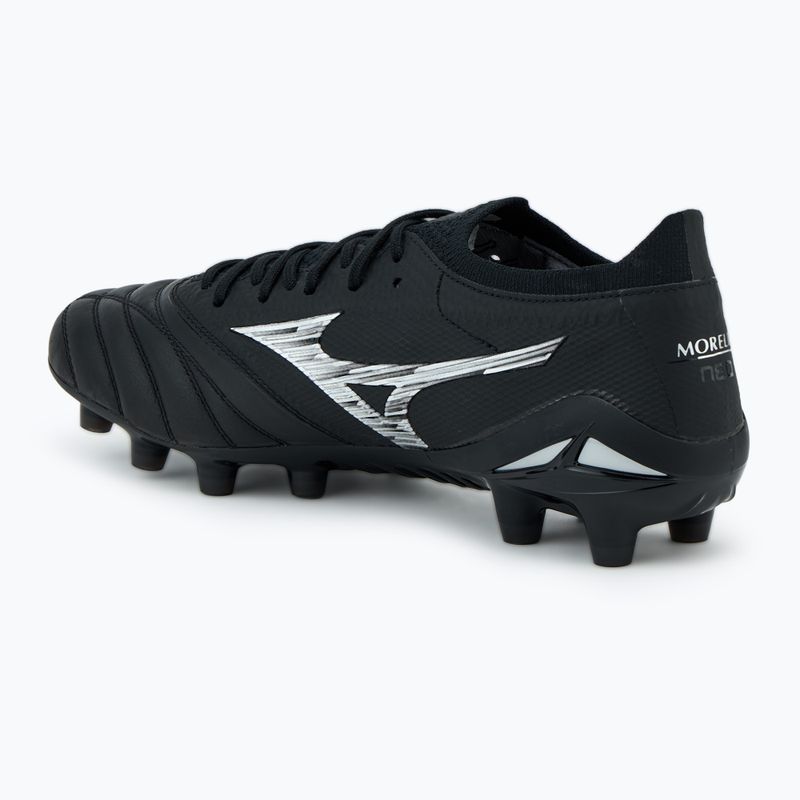 Buty piłkarskie męskie Mizuno Morelia Neo IV β Japan FG black/galaxy silver 3