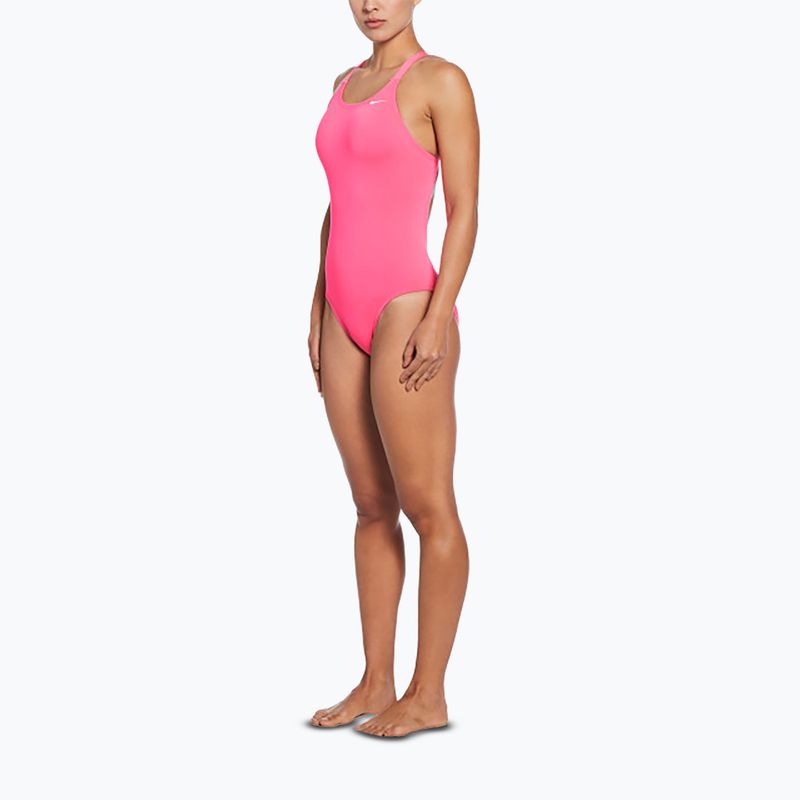 Strój pływacki jednoczęściowy damski Nike Hydrastrong Solid Fastback hyper pink 5