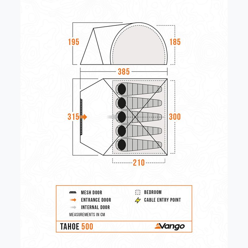 Namiot kempingowy 5-osobowy Vango Tahoe 500 deep blue 2