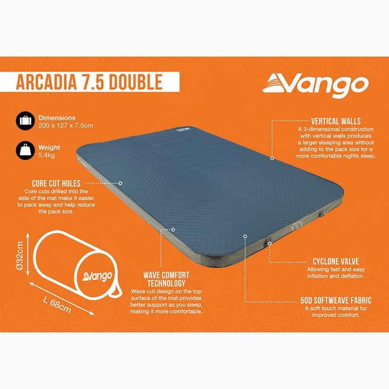 Mata samopompująca Vango Arcadia 7.5 Double deep blue 7