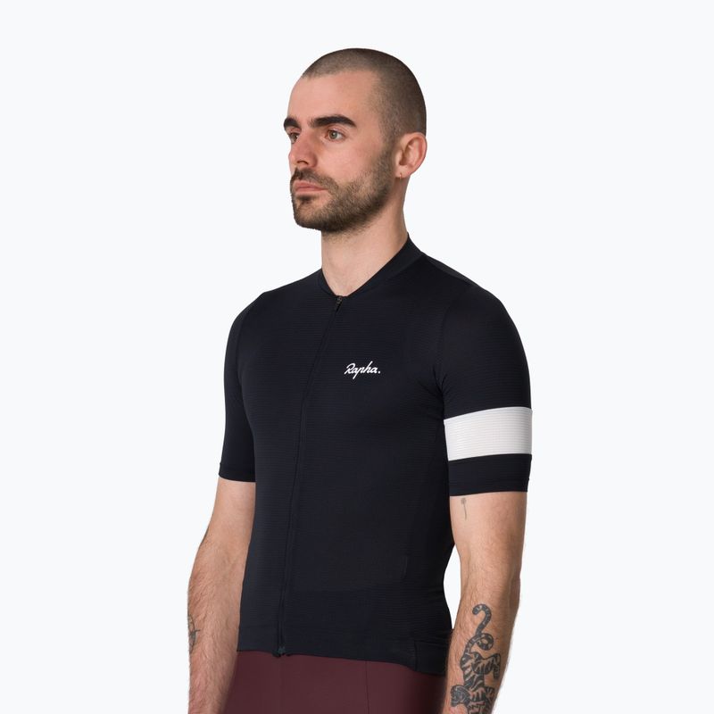 Koszulka rowerowa męska Rapha Core Lightweight Jersey black/white 2